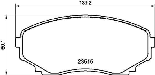 HELLA Brake pad set - T1271 - for e.g. MAZDA 8DB355009-641