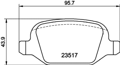HELLA Brake pad set - T1240 - for e.g. ALFA ROMEO / FIAT / LANCIA 8DB355009-361
