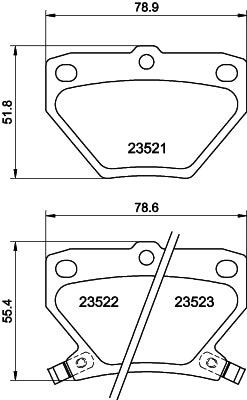 HELLA Brake pad set - T3117 - for e.g. TOYOTA 8DB355017-221