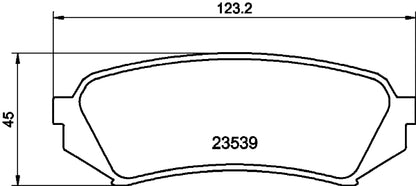 HELLA Brake pad set - T1243 - for e.g. LEXUS / TOYOTA 8DB355009-391