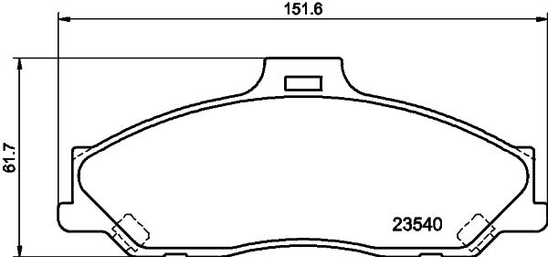 HELLA Brake pad set - T1282 - for e.g. FORD / MAZDA 8DB355009-751