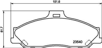 HELLA Brake pad set - T1282 - for e.g. FORD / MAZDA 8DB355009-751