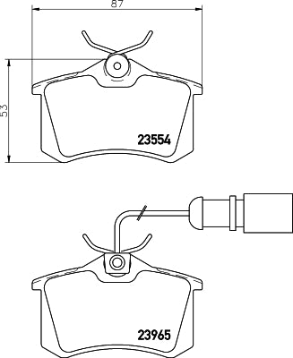 HELLA Brake pad set - T5138 - for e.g. FORD / SEAT / VOLKSWAGEN 8DB355018-601