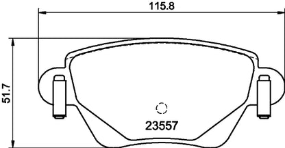 HELLA Brake pad set - T1538 - for e.g. RENAULT 8DB355012-211