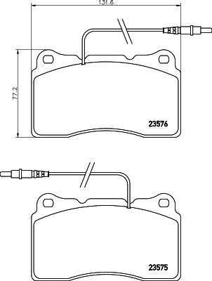 HELLA Brake pad set - T5146 - for e.g. CITROEN / FIAT / LANCIA / PEUGEOT 8DB355018-671