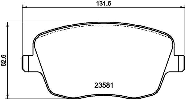 HELLA Brake pad set - T5160 - for e.g. SEAT / SKODA / VOLKSWAGEN 8DB355018-801