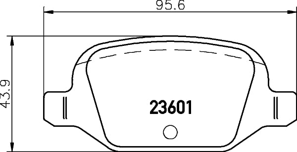 HELLA Brake pad set - T1260 - for e.g. ABARTH / CITROEN / FIAT / LANCIA 8DB355009-551