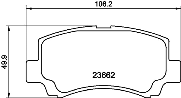 HELLA Brake pad set - T1275 - for e.g. CHERY / DFSK UK / SUZUKI 8DB355009-681