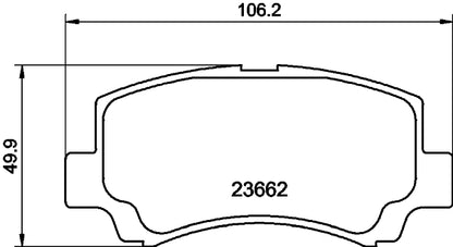 HELLA Brake pad set - T1275 - for e.g. CHERY / DFSK UK / SUZUKI 8DB355009-681