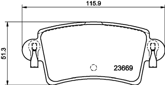HELLA Brake pad set - T1246 - for e.g. NISSAN / OPEL / RENAULT / VAUXHALL 8DB355009-421