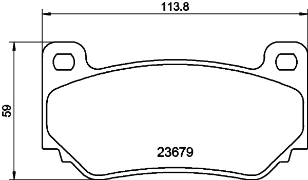 HELLA Brake pad set - T1279 - for e.g. MG 8DB355009-721
