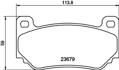 HELLA Brake pad set - T1279 - for e.g. MG 8DB355009-721