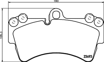 HELLA Brake pad set - T5148 - for e.g. AUDI / PORSCHE / VOLKSWAGEN 8DB355018-691