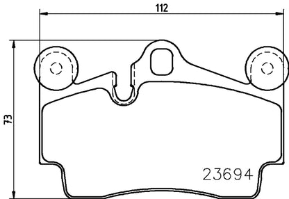 HELLA Brake pad set - T5150 - for e.g. AUDI / PORSCHE / VOLKSWAGEN 8DB355018-711