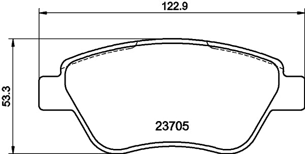 HELLA Brake pad set - T1501 - for e.g. FIAT / LANCIA 8DB355011-871