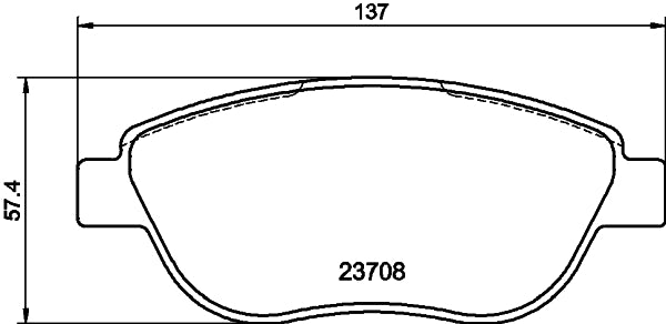 HELLA Brake pad set - T1449 - for e.g. CITROEN / FIAT / LANCIA / PEUGEOT 8DB355011-331
