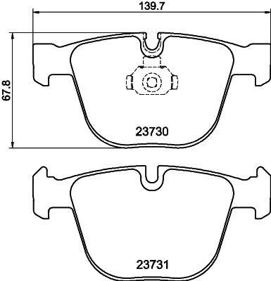 HELLA Brake pad set - T1389 - for e.g. BMW / ROLLS-ROYCE 8DB355010-751