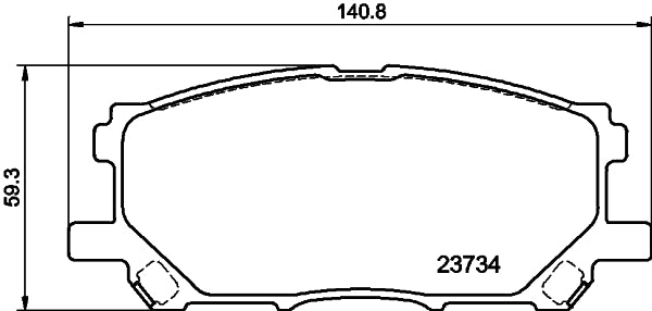 HELLA Brake pad set - T1316 - for e.g. LEXUS / TOYOTA 8DB355010-071