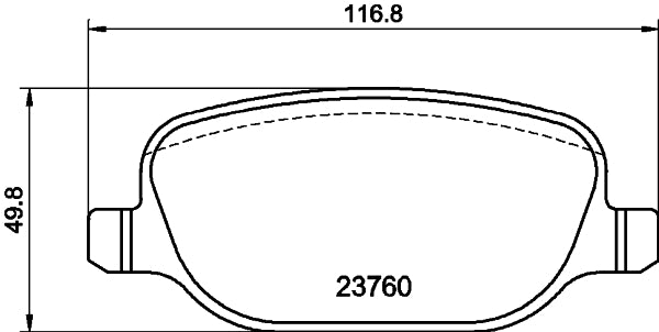 HELLA Brake pad set - T1568 - for e.g. ALFA ROMEO / LANCIA 8DB355006-741