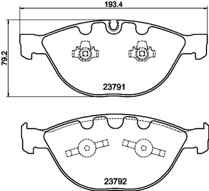 HELLA Brake pad set - T1550 - for e.g. BMW / ROLLS-ROYCE 8DB355006-551