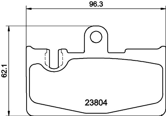 HELLA Brake pad set - T1483 - for e.g. LEXUS 8DB355011-661