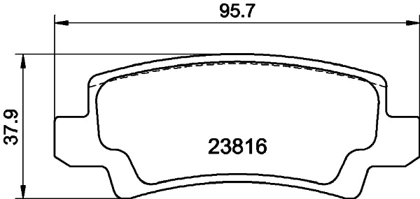 HELLA Brake pad set - T1398 - for e.g. TOYOTA 8DB355010-841