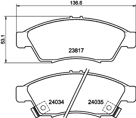 HELLA Brake pad set - T1423 - for e.g. SUZUKI 8DB355011-081