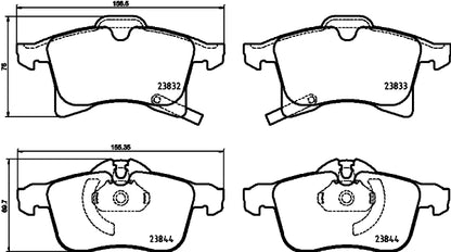 HELLA Brake pad set - T4171 - for e.g. OPEL / VAUXHALL 8DB355025-191
