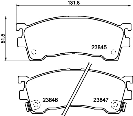 HELLA Brake pad set - T1557 - for e.g. EUNOS / FORD / MAZDA 8DB355006-621