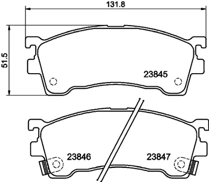 HELLA Brake pad set - T1557 - for e.g. EUNOS / FORD / MAZDA 8DB355006-621