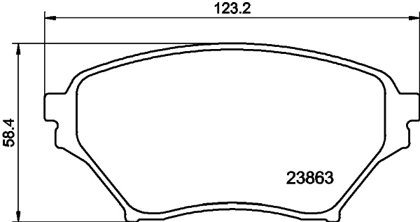 HELLA Brake pad set - T1336 - for e.g. EUNOS / MAZDA 8DB355010-261