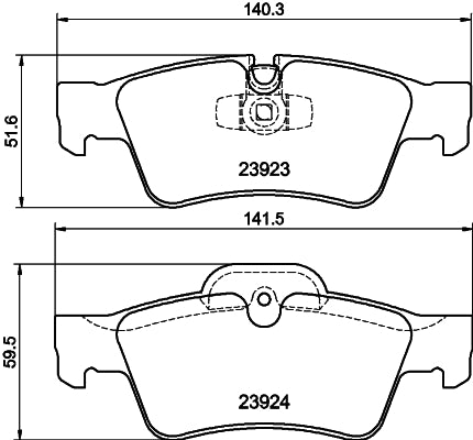 HELLA Brake pad set - T1455 - for e.g. MERCEDES-BENZ 8DB355011-421