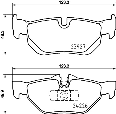 HELLA Brake pad set - T2717 - for e.g. BMW 8DB355031-781
