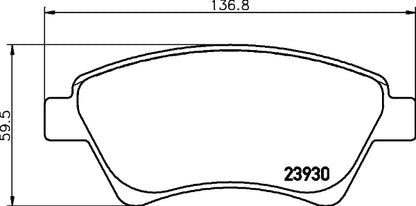 HELLA Brake pad set - T1373 - for e.g. RENAULT 8DB355010-541
