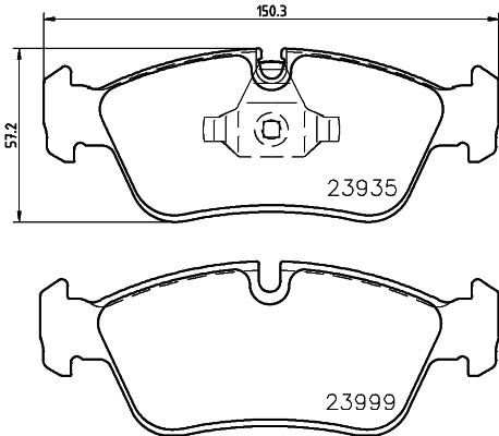 HELLA Brake pad set - T1446 - for e.g. BMW 8DB355011-281