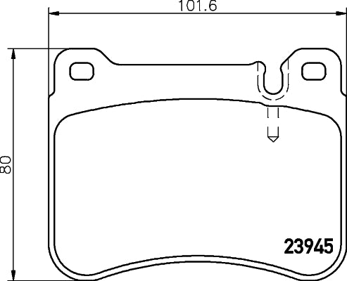 HELLA Brake pad set - T1549 - for e.g. MERCEDES-BENZ 8DB355006-541