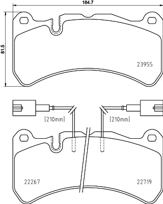 HELLA Brake pad set - T2690 - for e.g. ALFA ROMEO 8DB355036-481