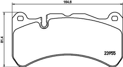 HELLA Brake pad set - T1998 - for e.g. MERCEDES-BENZ 8DB355019-521