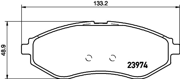 HELLA Brake pad set - T1443 - for e.g. CHEVROLET / DAEWOO / HOLDEN / PROTON 8DB355011-251