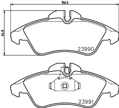 HELLA Brake pad set - T1835 - for e.g. DODGE / FREIGHTLINER / MERCEDES-BENZ /VW 8DB355014-481