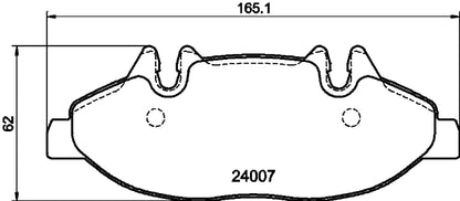 HELLA Brake pad set - T1382 - for e.g. MERCEDES-BENZ 8DB355010-651