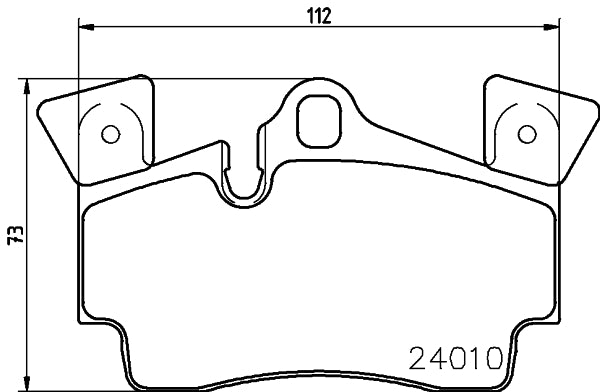 HELLA Brake pad set - T1460 - for e.g. AUDI / PORSCHE 8DB355011-471
