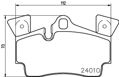 HELLA Brake pad set - T1460 - for e.g. AUDI / PORSCHE 8DB355011-471