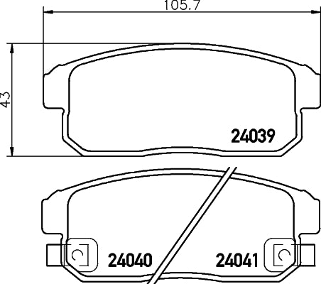 HELLA Brake pad set - T1597 - for e.g. CHEVROLET / NISSAN / SUZUKI 8DB355012-331