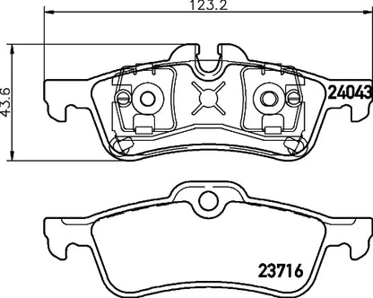 HELLA Brake pad set - T1450 - for e.g. MINI 8DB355011-351