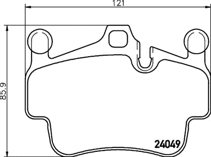 HELLA Brake pad set - T1635 - for e.g. PORSCHE 8DB355012-721