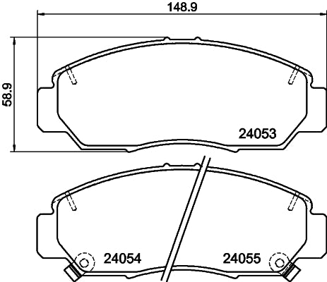 HELLA Brake pad set - T1411 - for e.g. HONDA 8DB355010-981
