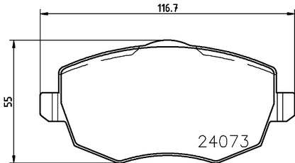 HELLA Brake pad set - T1440 - for e.g. LANCIA 8DB355011-221