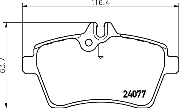 HELLA Brake pad set - T1452 - for e.g. MERCEDES-BENZ 8DB355011-371