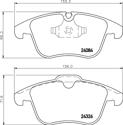 HELLA Brake pad set - T1732 - for e.g. DAIMLER / JAGUAR 8DB355013-621